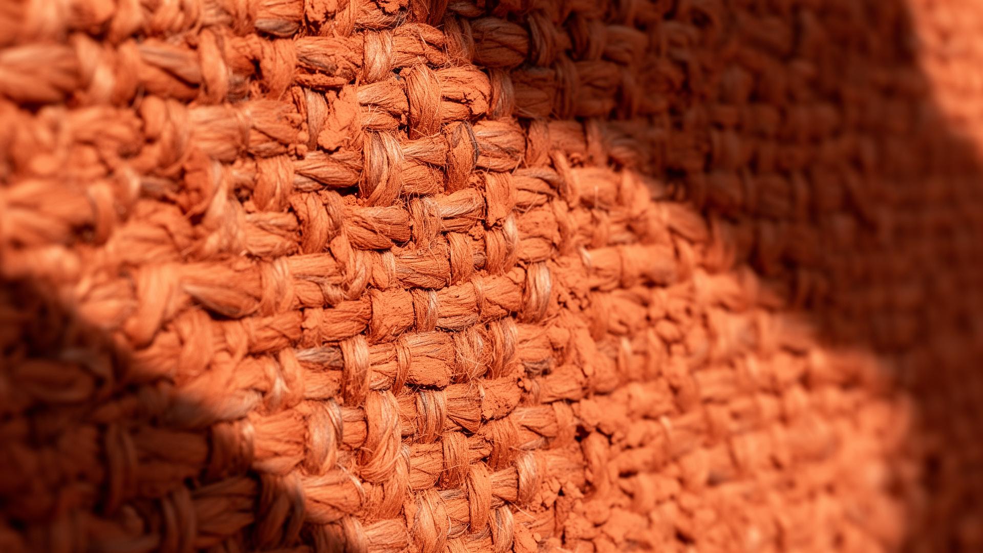 Handwoven terracotta surface